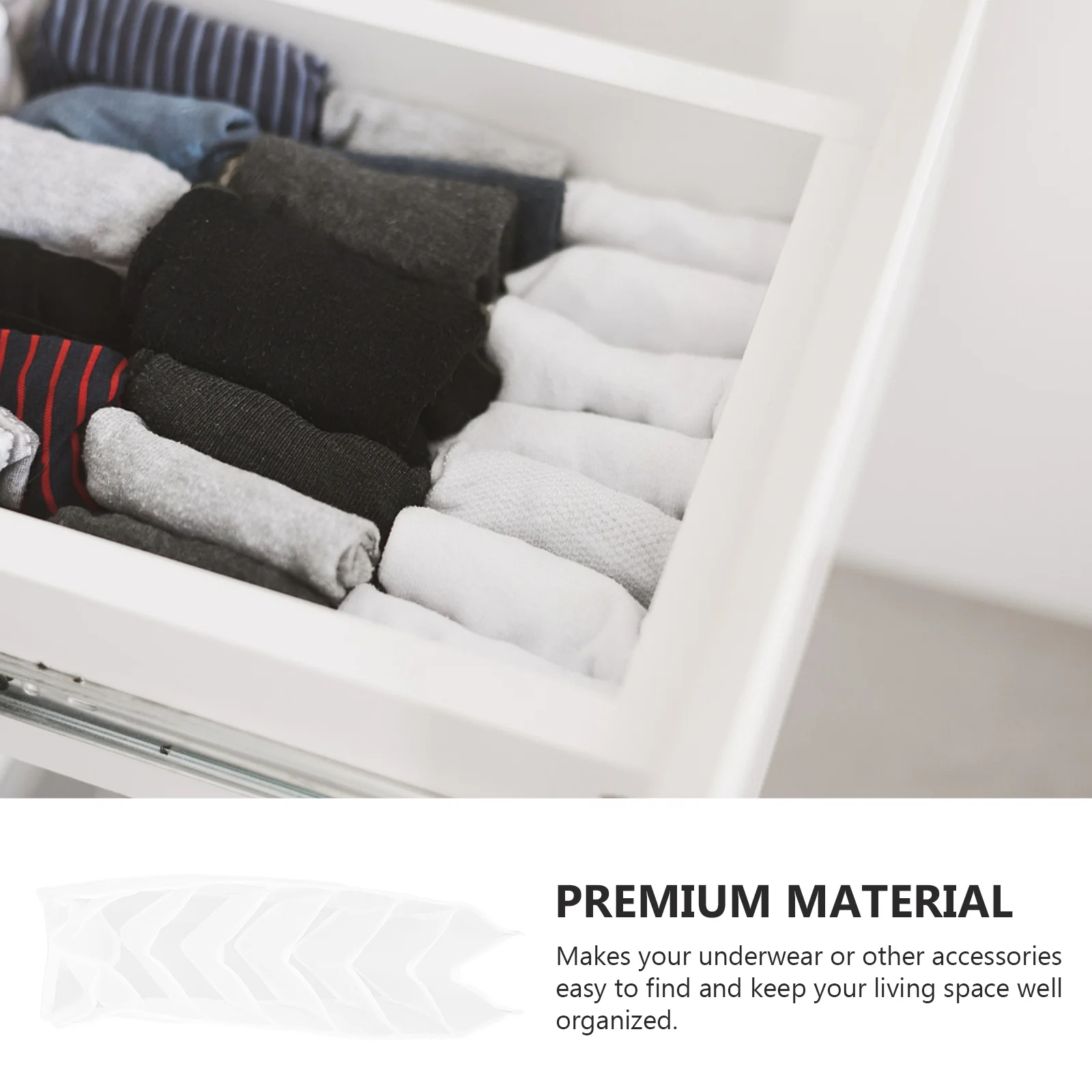 

Clothes Storage Closet Underwear Organizer and Sock Bra Compartment Drawer Dividers for Lingerie Dresser
