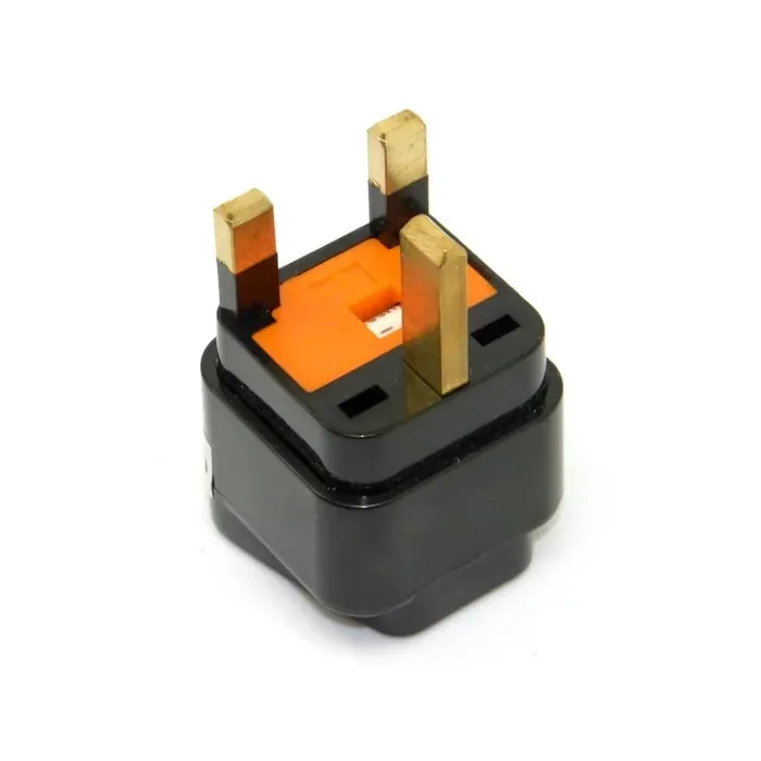 

UK Plug Adapter To Europe AU USA American Travelers Convertor With Replaceable Fuse
