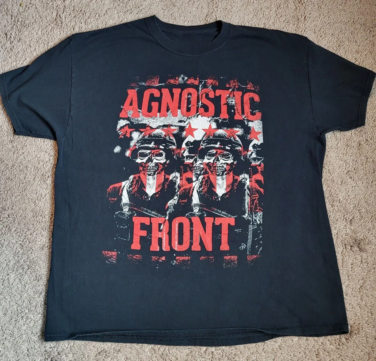 Agnostic Front Band Black Unisex Cotton Full Size Shirt ZL054