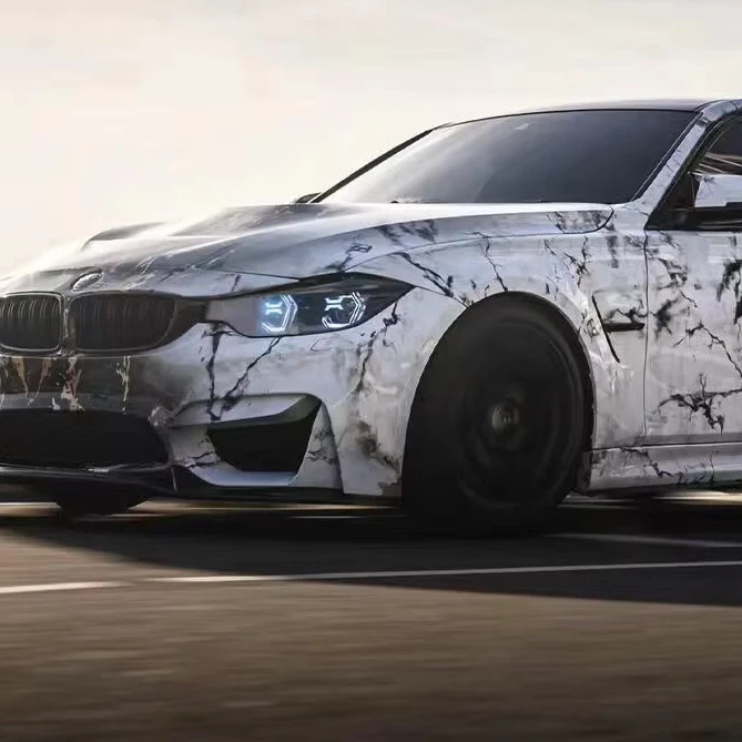 

Hot Sale Custom Marble Pattern Vinyl Wrap Roll Car Decoration Film Self Adhesive Color Change Film 1.52*17m