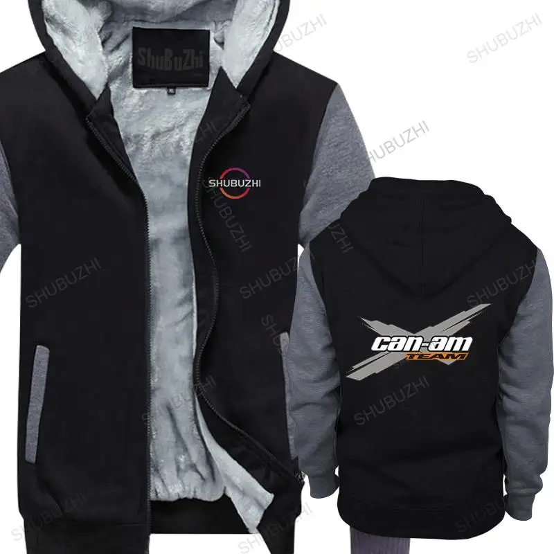 Neu angekommene Herren Fleece Hoody Can-Am Team Brp ATV schwarz warmer Mantel dicker Hoodie für