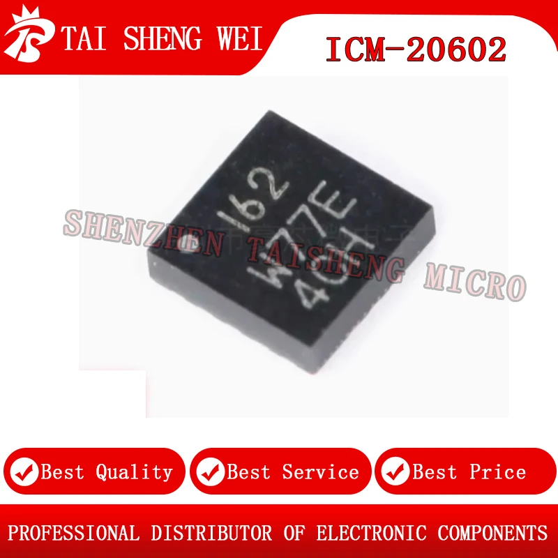 

5PCS Brand New ICM-20602 Print 162 LGA-16 3 Axis Acceleration 3 Axis Gyroscope 6 Axis Attitude Sensor