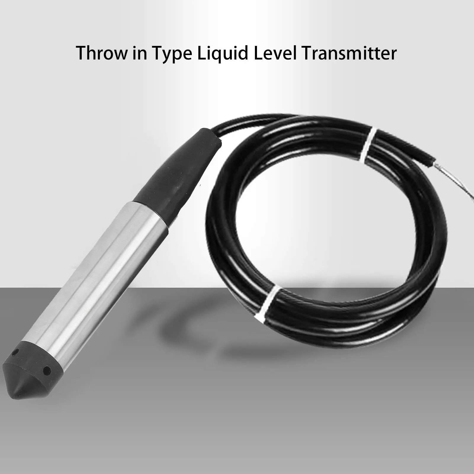 جهاز إرسال مستوى السائل جهاز إرسال مستوى السائل كاشف مستشعر المياه الغاطسة 4‐20mA DC12‐30V مسبار من الفولاذ المقاوم للصدأ
