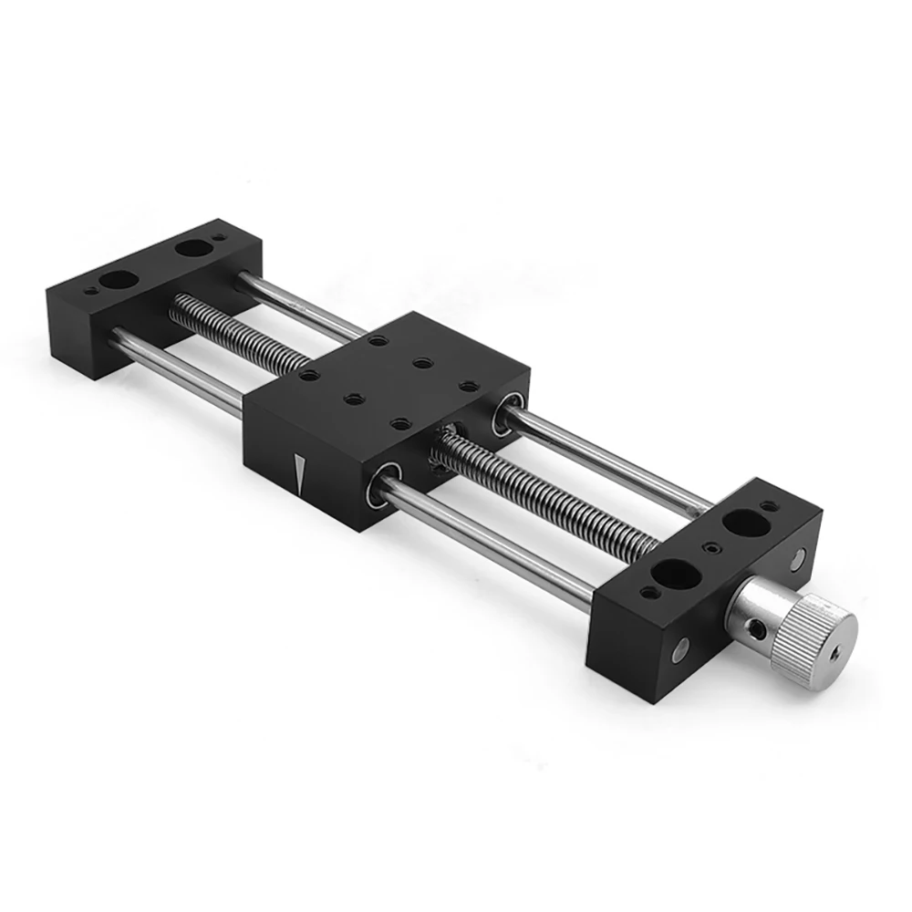 Precision Sliding Table Optical Experiments Micro Manual Translation Stage X Axis Manual Linear Stage Stroke 50MM/80MM/120MM