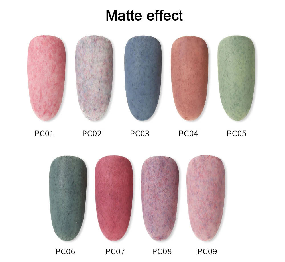 Vendeeni 9 Farben Flauschiger Gel-Nagellack Semi-Permanent UV LED Aushärtbarer Gel-Lack DIY Plüsch Samt Nagelkunst Gel-Lack – Detail 6