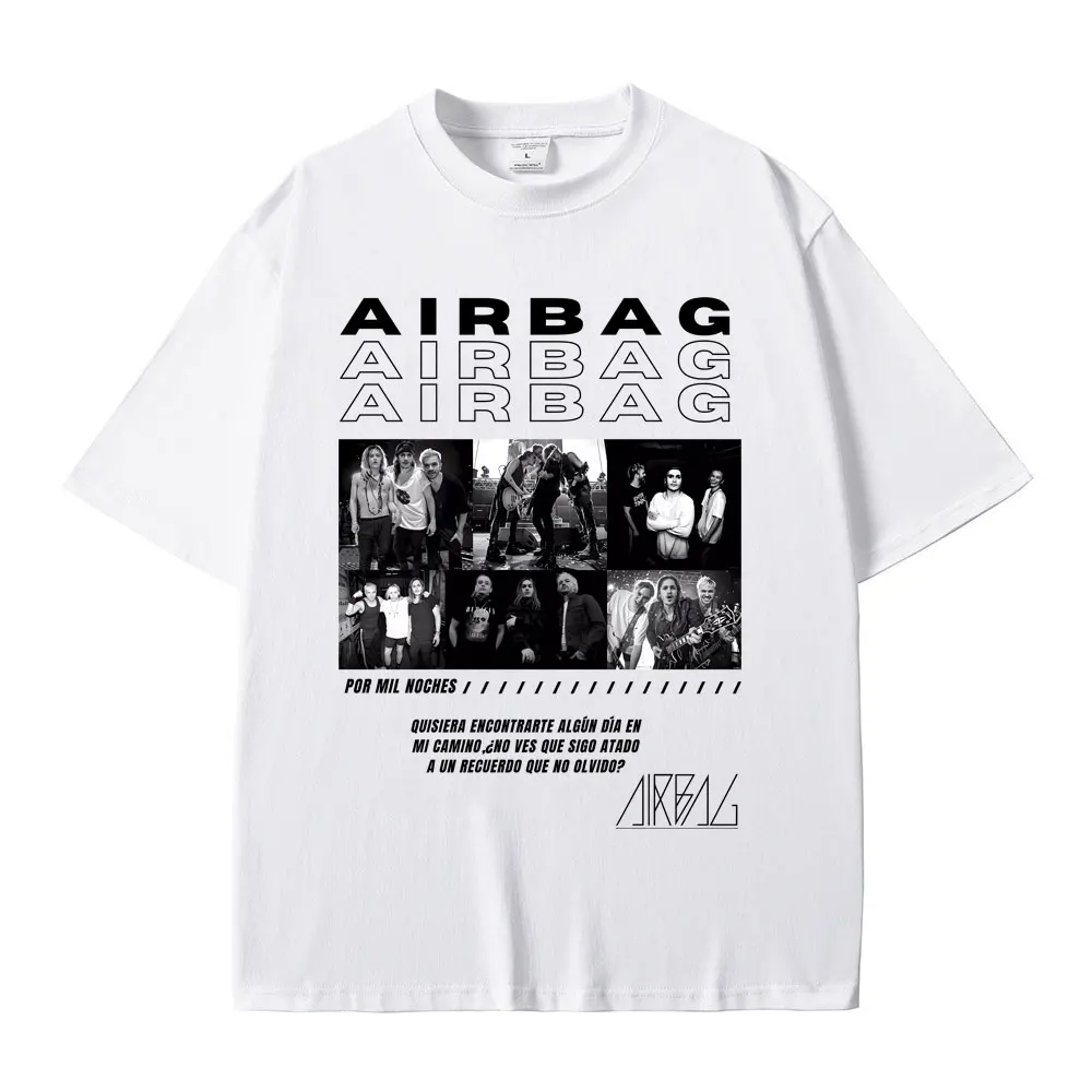 Singer Airbag Por Mil Noches Graphics T-Shirt Men Women Hip Hop Fashion T-shirts Men's Gothic Oversized T Shirt Rock Streetwear