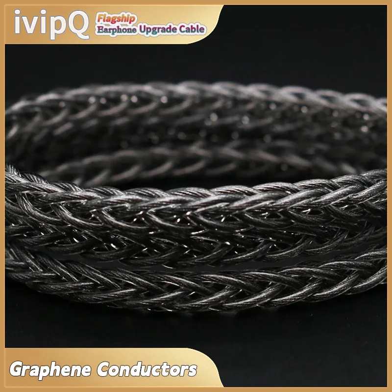 Fio equilibrado grafeno & prata esterlina paládio chapeado in-ea fone de ouvido cabo de atualização 2.5/3.5mm/4.4mm com conector mmcx/2pin