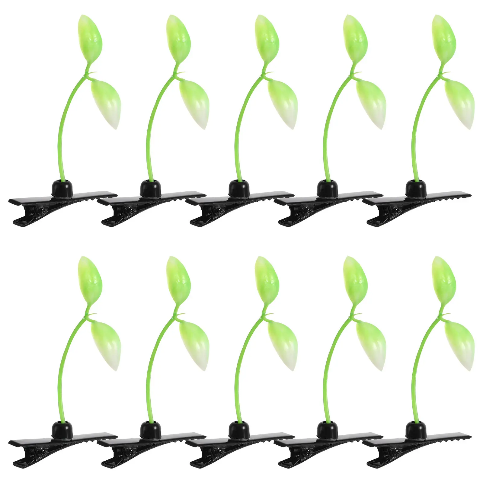 

10Pcs Women Hair Clip Sprout Style Delicate Metal Pe Hairpin Elegant Headwear for Festival Birthday Gift Hair
