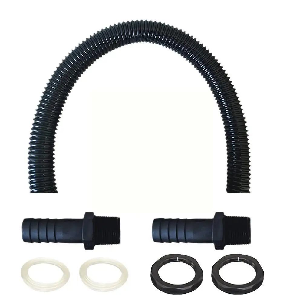 

Rain Barrel Connection Hose With 2 Hose Nozzles For IBC Containers Tanks Buckets Connecting Easy To Replace L0F4