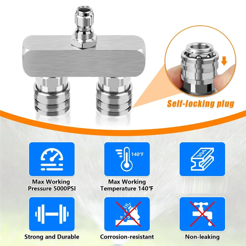 

AD30-Pressure Washer Tips, 2-In-1 Power Washer Nozzle Tip, Dual Pressure Washer Nozzle With 10 Pressure Washer Sprays Nozzles