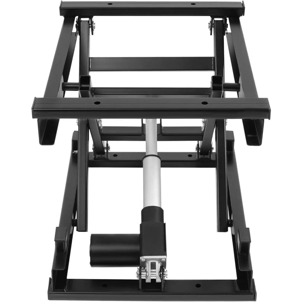 طاولة رفع مقصية كهربائية مع جهاز تحكم عن بعد بسعة 130 رطلاً، منصة رفع كهربائية بارتفاع 3.94-14.57 بوصة، خيال علمي فردي