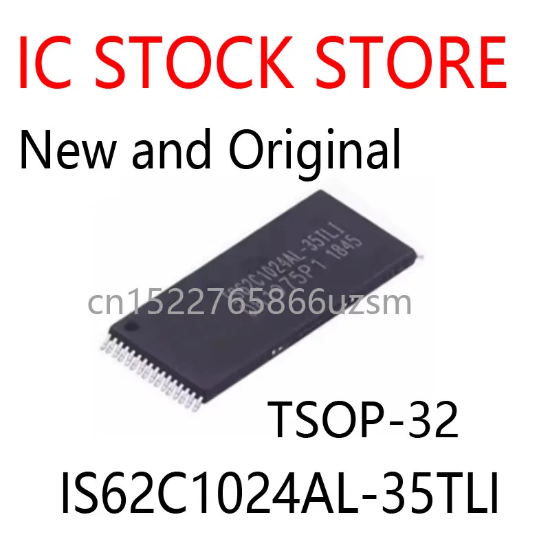1PCS New and Original Package TSOP-32 Genuine Static Random Access Memory IC Chip (SRAM) IS62C1024AL-35TLI