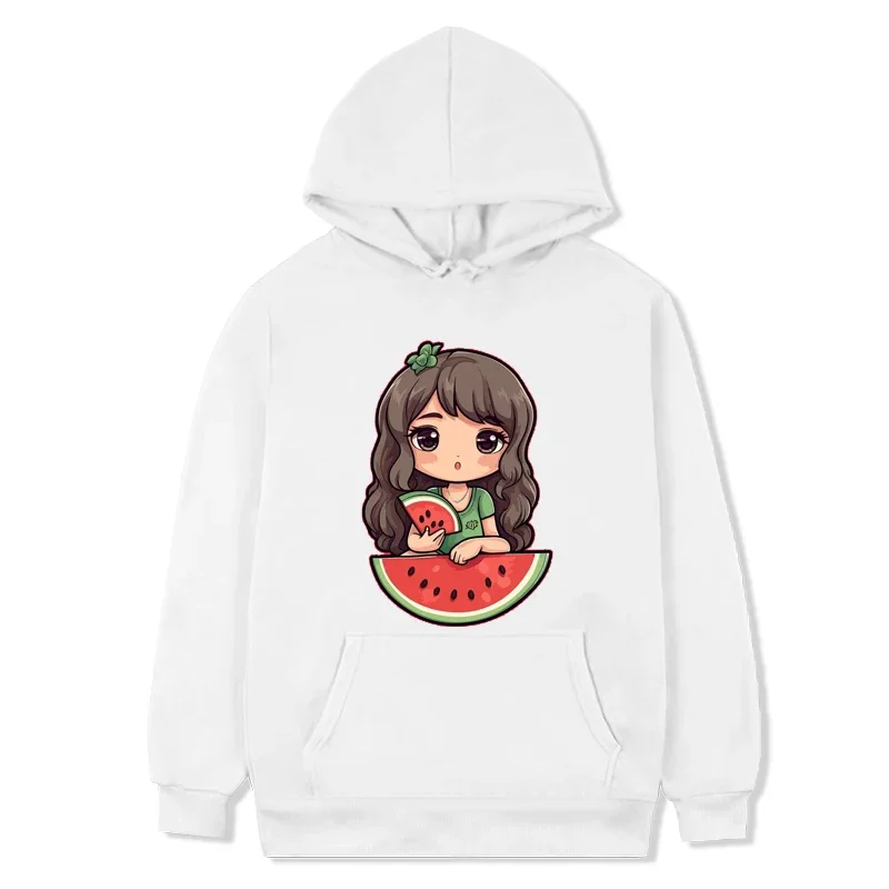 Cute Watermelon Hoodies Men Women Cartoon Printing Y2k Sweatshirts Oversized Hoodie Streetwear camisa