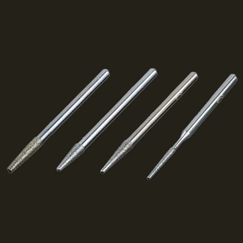 30pcs Grinding Head Needle Nail Drill Bits Rotary Tool Milling Cutter Emery Bur Carving Tool Diamond Grinding Rod