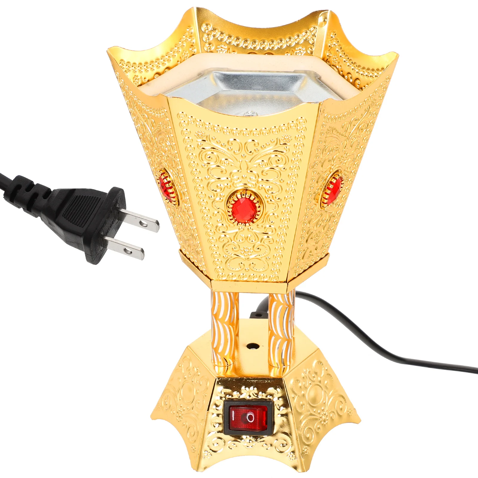 Metal Plug-in Incense Burner Desktop Stand Decor Iron Heater Household Electric