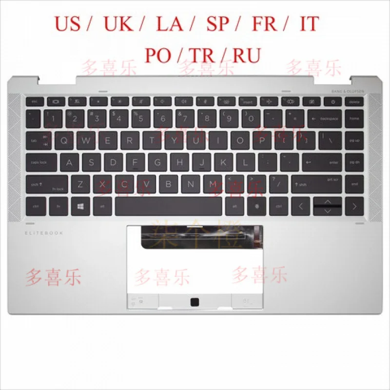 

Клавиатура ZZMM US/LA/SP/FR/IT с подсветкой для HP Elitebook X360 1040 G7 G8, упор для рук с портом