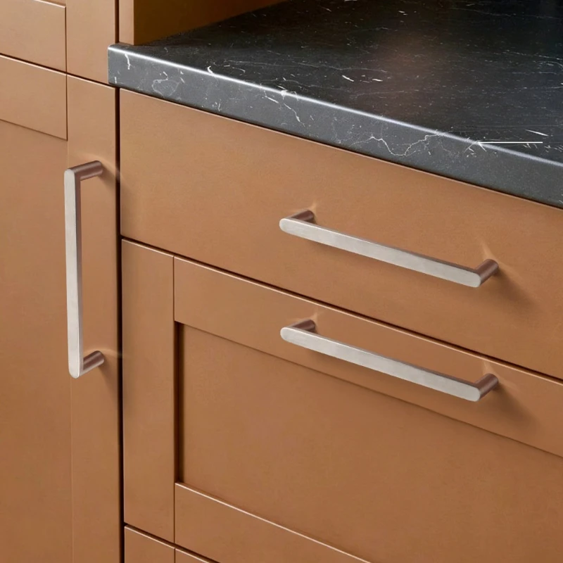 Black Cabinet Pull Handle Simple Wardrobe Vanity Cabinet Handle Nickel Brushed Cabinet Sideboard Door Handle Furniture Hardware