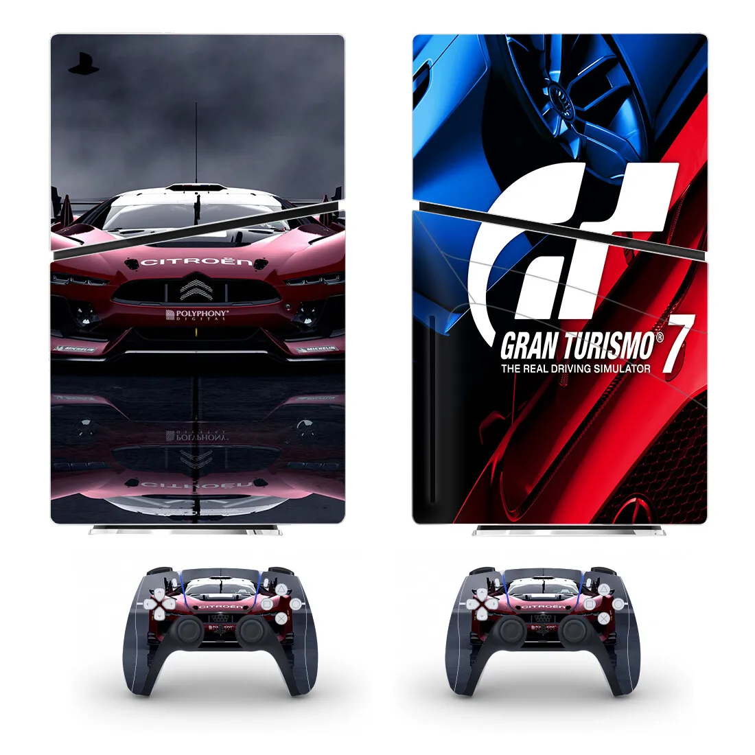 Gran Turismo GT Sport New PS5 Slim Disc Skin Sticker Protector Decal Cover for Console Controller PS5 Slim Disk Sticker Vinyl