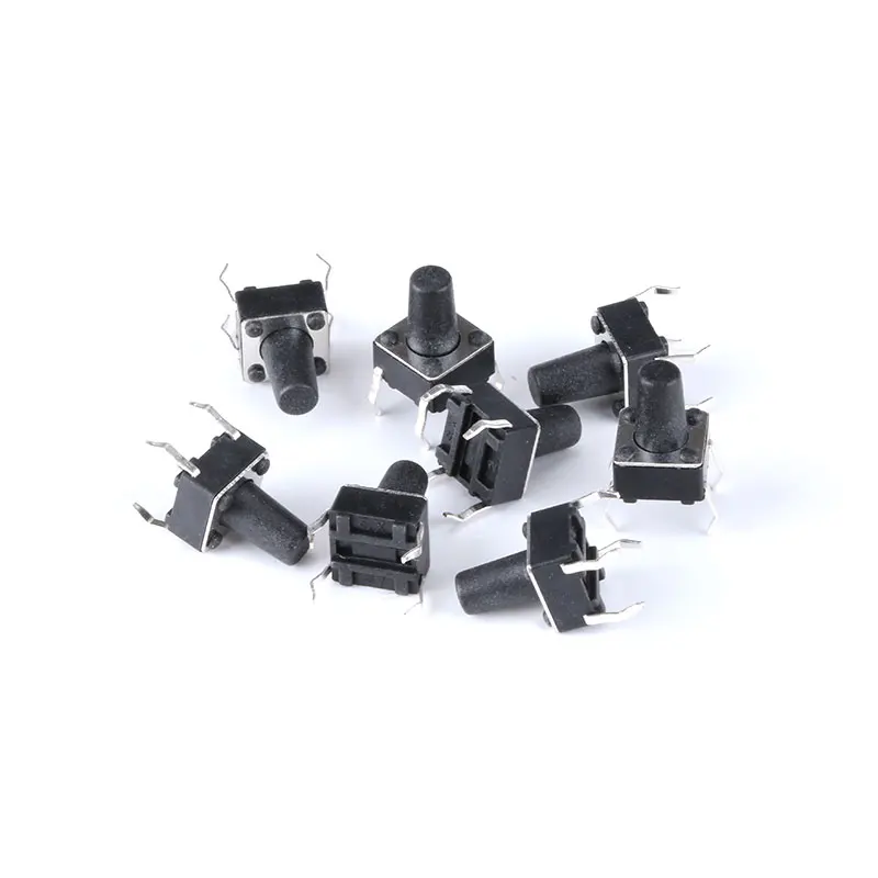 20pcs 6*6*8.5MM 4Pin Touch Power Switch Mini Push Button Small Light Black