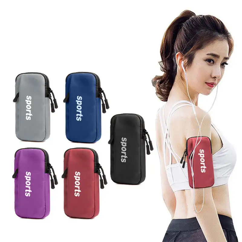 Dual-Layer Water-Resistant Arm and Wrist Bag Running Mobile Phone Arm Bag Outdoor Universal Sports Mobile Phone Arm Sleeve Bag