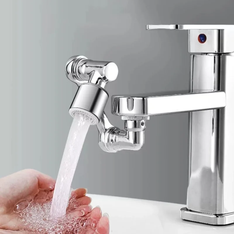 1080 Degree Rotatable Multifunctional Water Tap Bubbler Extender Two Modes Of Water Flow Faucet Robotic Arm Bathroom Accessories