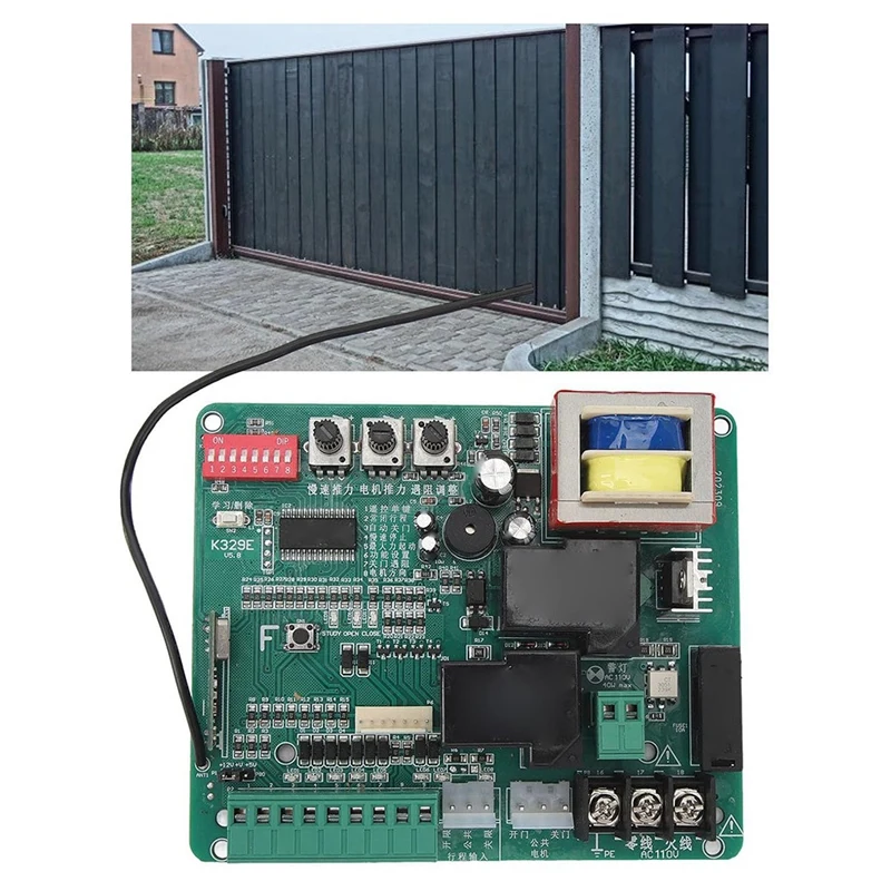 Sliding Gate Operator Control Board Replacement, Main PCB Circuit For Gate Motor, Universal Gate Opener With Indicators