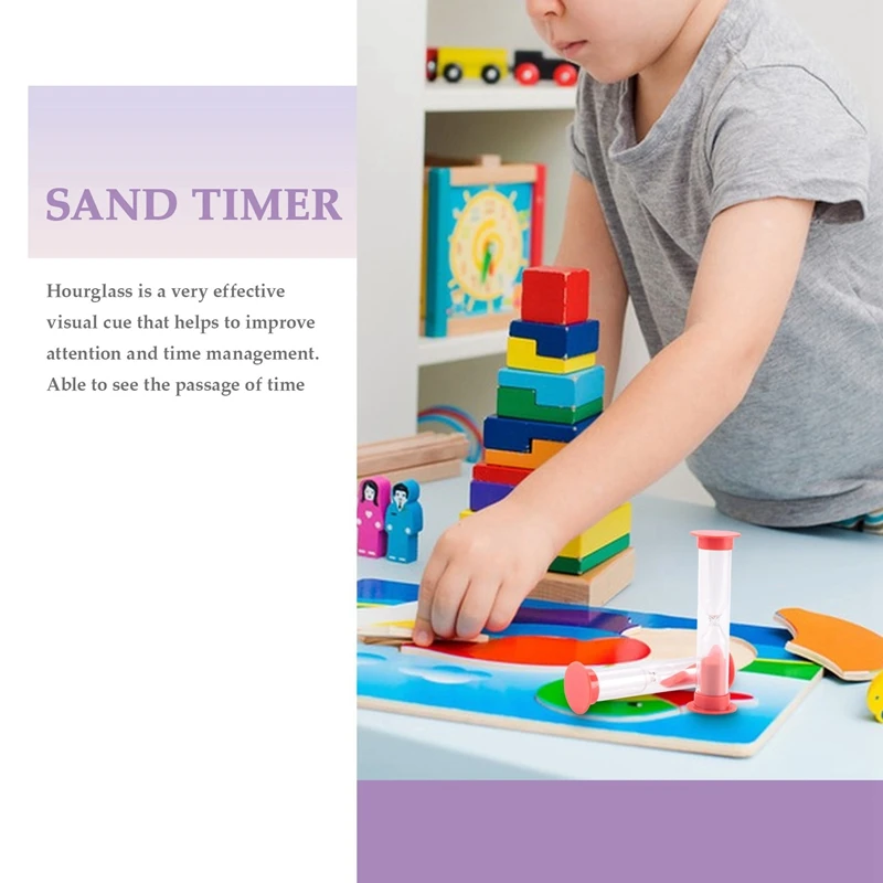 Classroom Sand Timer para Crianças, Ampulheta Coberta, Temporizador de 1 Minuto, 40 Pcs Set