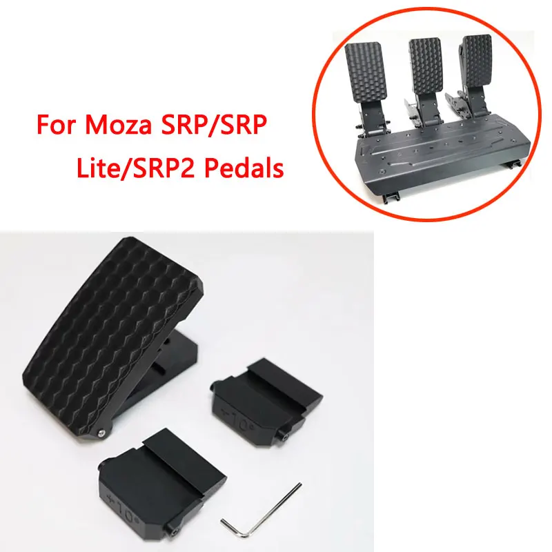 Simulated Racing Game Pedals Throttle Brake Clutch Adjustable Pedal Panel With Angle Module For Moza SRP/SRP Lite/SRP2 Pedals