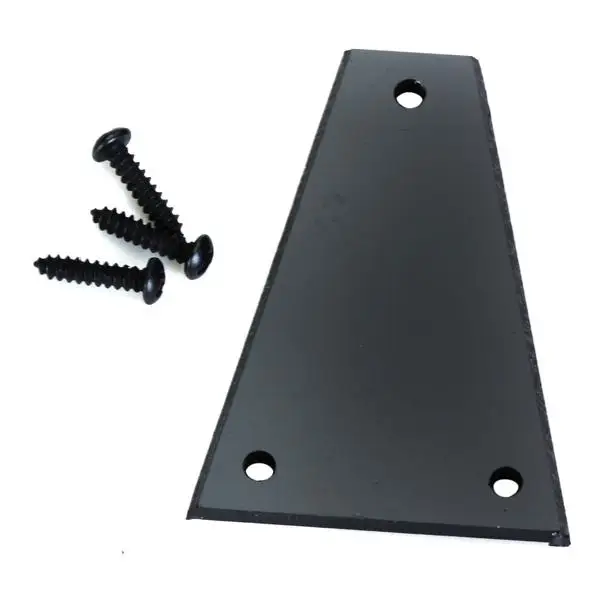 Tooyful High Quality PVC 1Pc Rod Cover &3Pcs Mounting Screws for Professional Electric Bass Guitar Parts Accessory Black