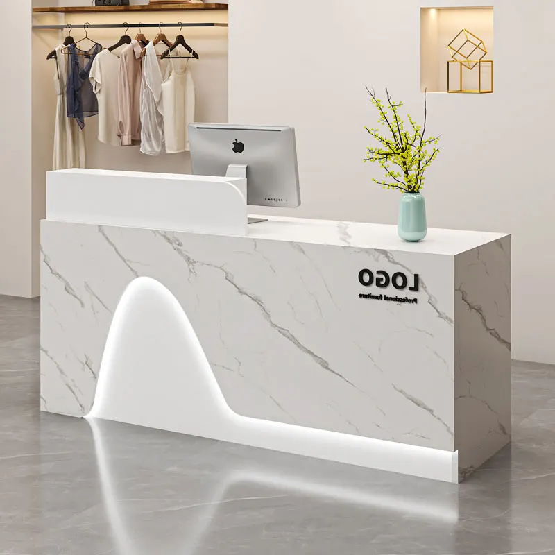 Classic Versatile Reception Desk Exquisite Glamour Trendy Luxury Reception Desks European Simple Theke Empfang Office Furniture