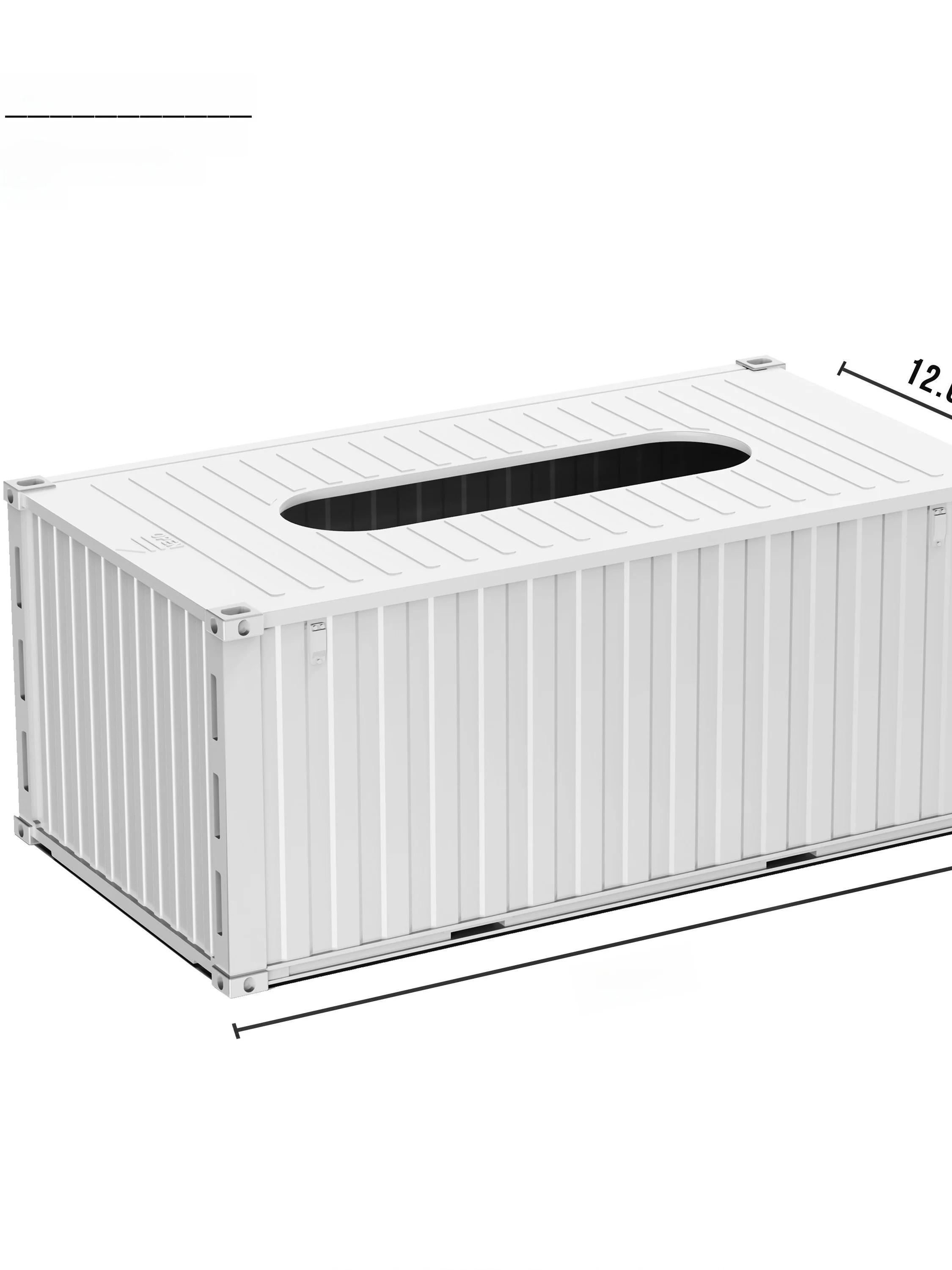 Creative Simplicity Model Shipping Container Tissue Box Storage Box Gift Rectangular Top Opening Easy Assembly Plastic Material
