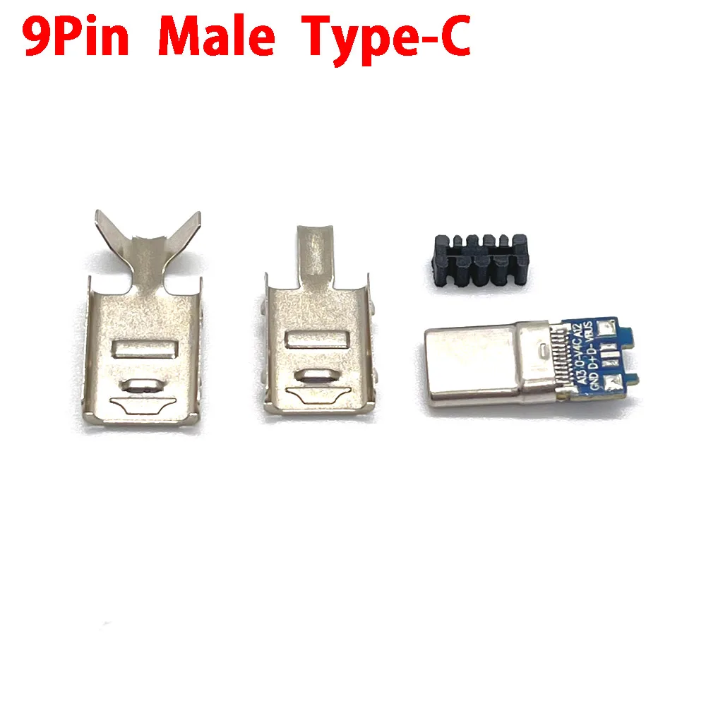 Tip-c Mirco USB 3.1 konnektör Jack ctor ctor kuyruk erkek tak elektrik terminalleri 9 pin tipi C OTG adaptörü De Carga Set elektrik