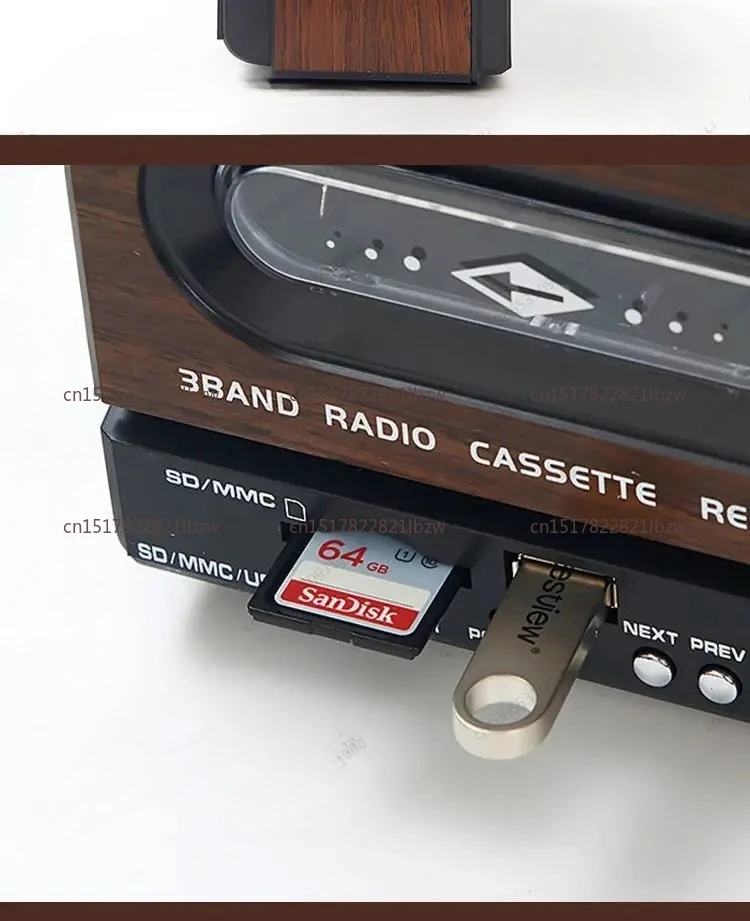 Brand new four-band, vintage, tape recorder, cassette player, USB tape recorder, SD card reader
