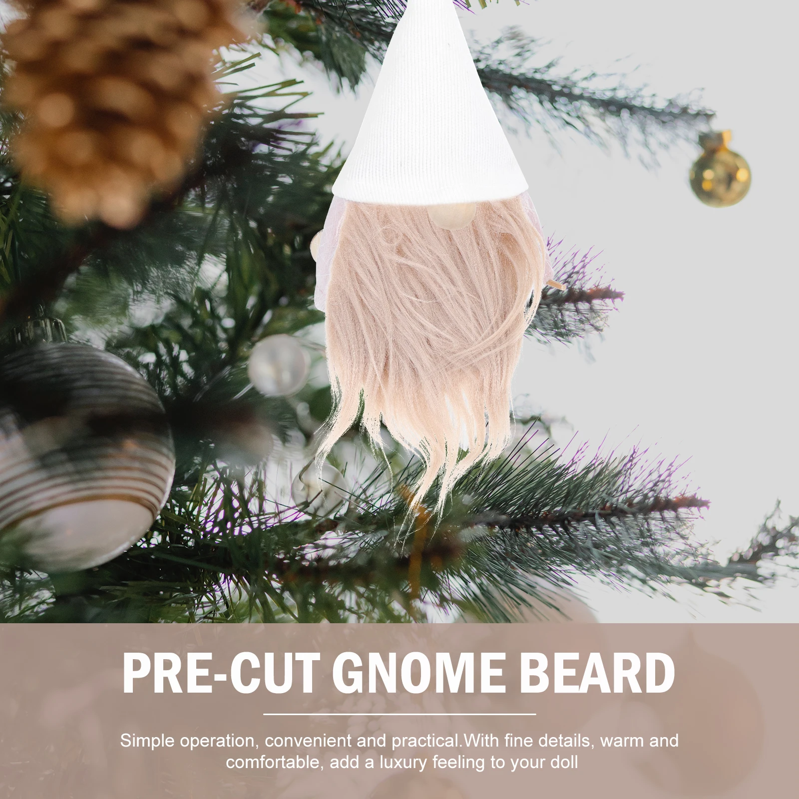 

1 set 1 Set Pre-Cut Making Material Soft Beard For Diy Crafts Gnome Braids Dwarf Beard Gnome Decor Supplies Party Holiday Crafts