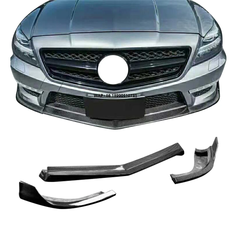 

3pcs Cls63s Carbon Fiber Front Lip for Cls W218 Front Amg Lips