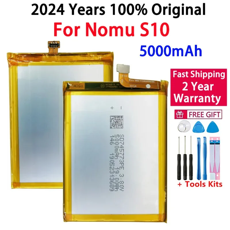 

2024 Years 100% Original High Quality New 5000mAh Replacement Battery for Nomu S10 Cell Phone Batteries Bateria Fast Shipping