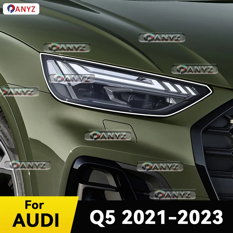 

For AUDI Q5 2021-2023 Car Headlight Protective Cover Film Front Light Transparent TPU Anti-scratch Headlamp Accessories