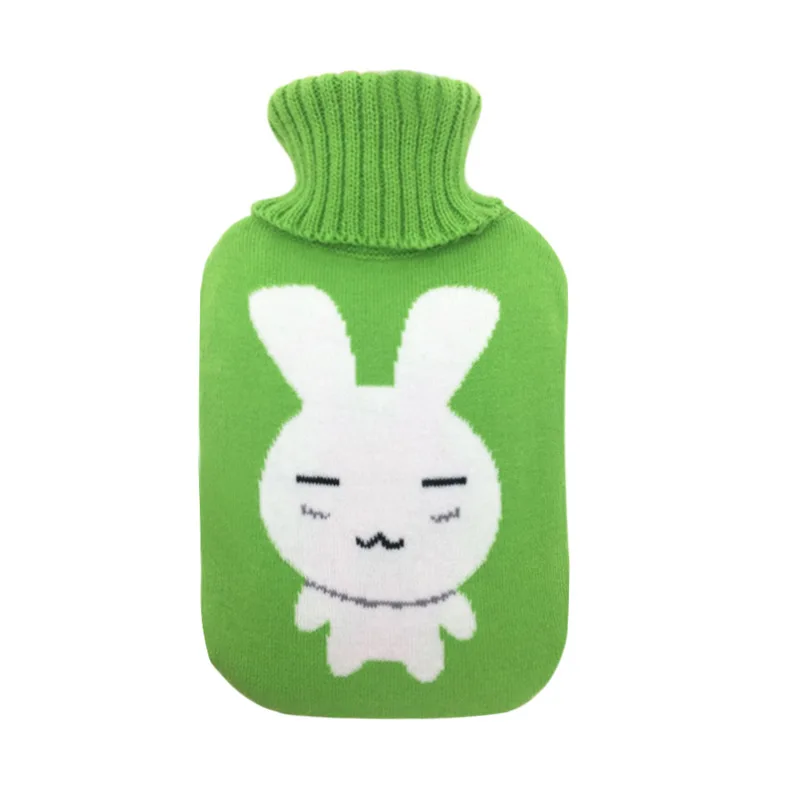 2000ml hot water bottle cloth cover plush cover heat insulation removable cartoon knitted cloth cover styles.