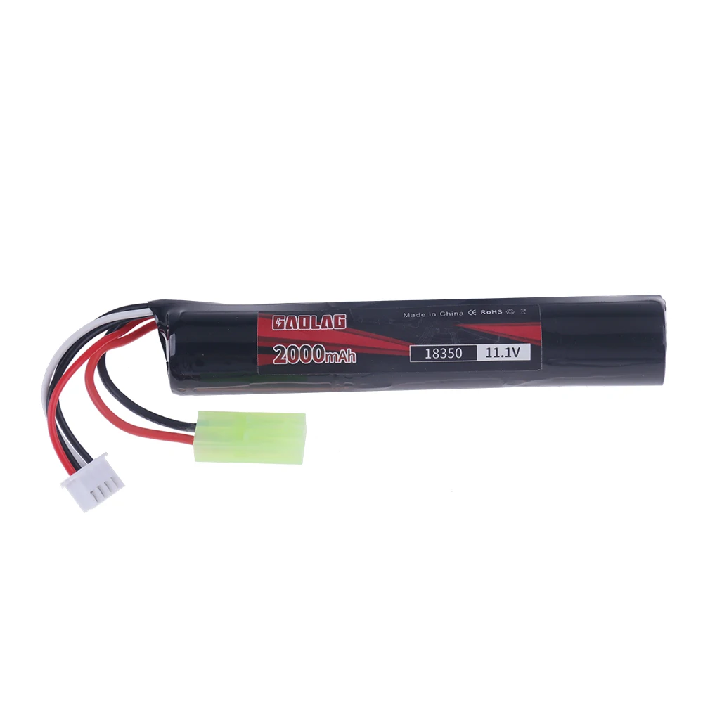 3S 11.1V 2000mAh 18350 Li-ion Battery small tamiya For Airsoft Guns Water Bead Blaster Rechargeable Batteries