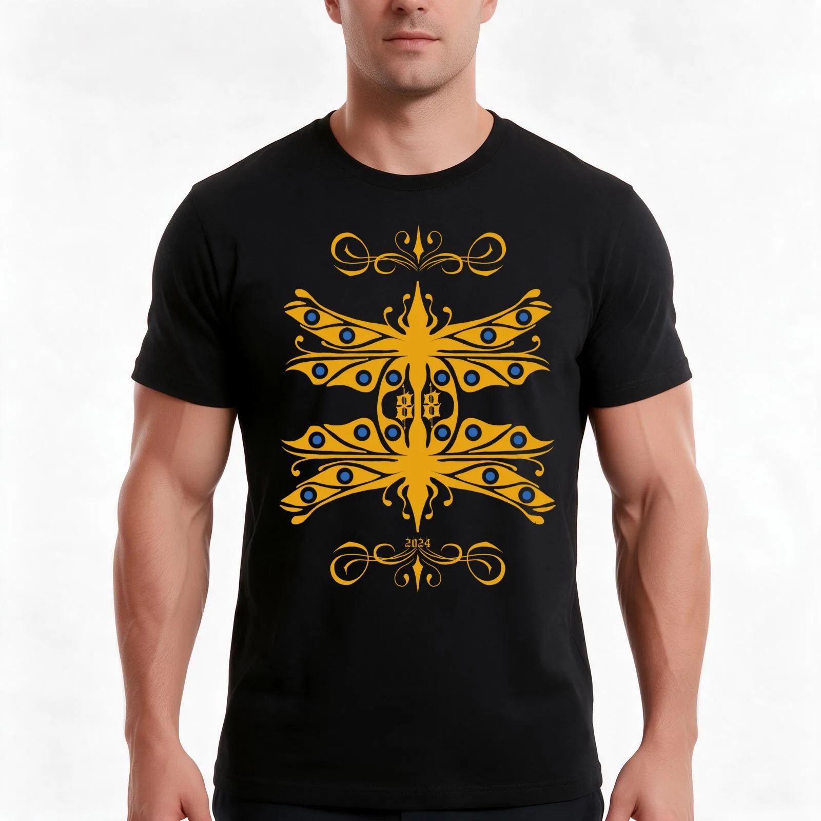 Dragonfly mating,yellow and blue T-Shirt Summer Casual Cotton Tee Oversized Streetwear Tops Vintage Graphic Print