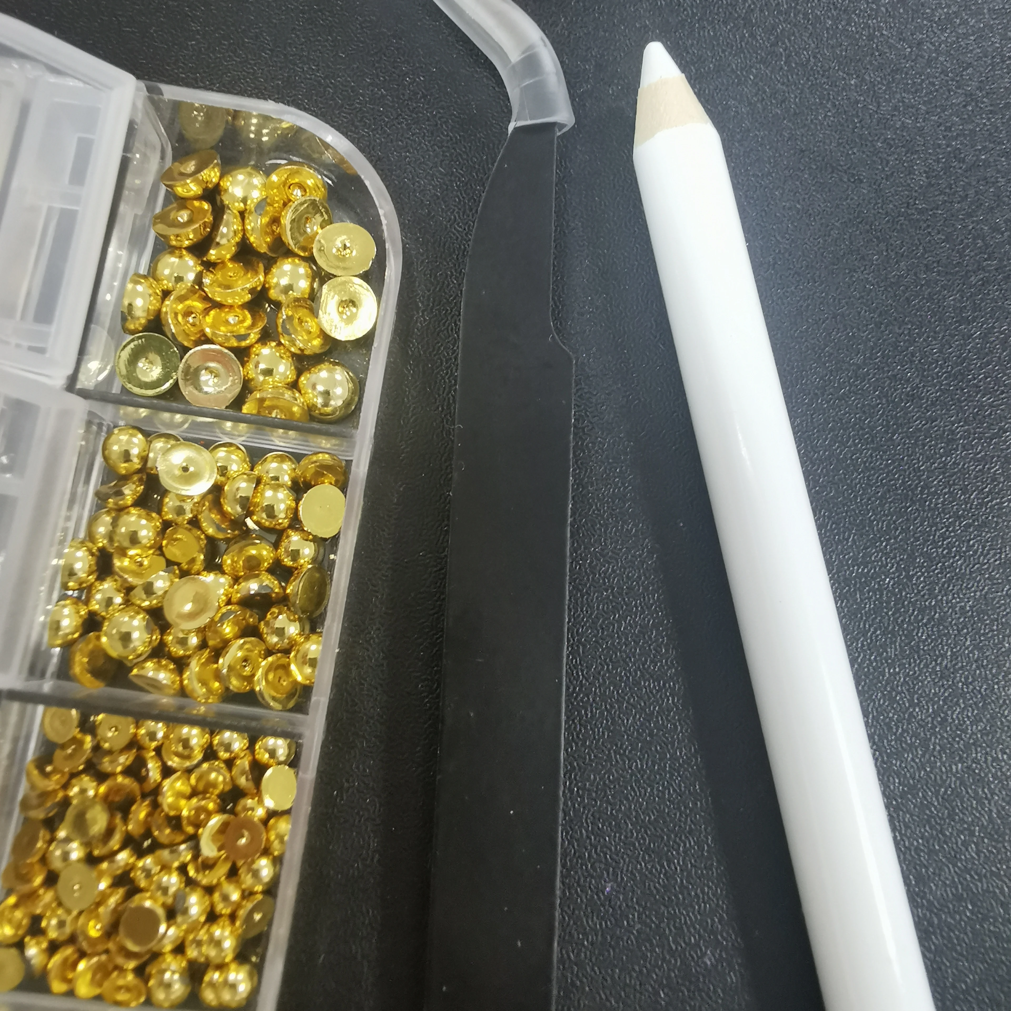 ثلاثية الأبعاد الخرز الذهبي مسمار الفن زينة مختلطة 2/3/4/5/6/8 مللي متر نصف جولة الذهب والمجوهرات/الكافيار/اللؤلؤ مسمار الراين DIY بها بنفسك مانيكير Supp