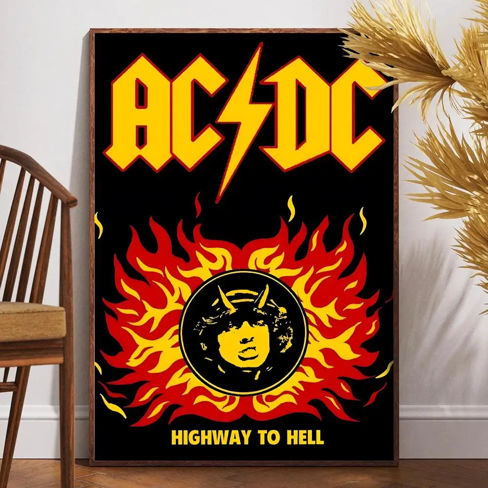 Classic cool A-AcDc Poster Nordic style room wall decoration self-adhesive HD waterproof AFE bar