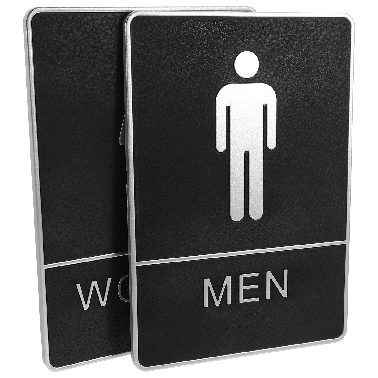 

2Pcs Bathroom Sign Decor Toilet Identification Plate Smooth Edges Long-Term Durability Restroom Signs for Business