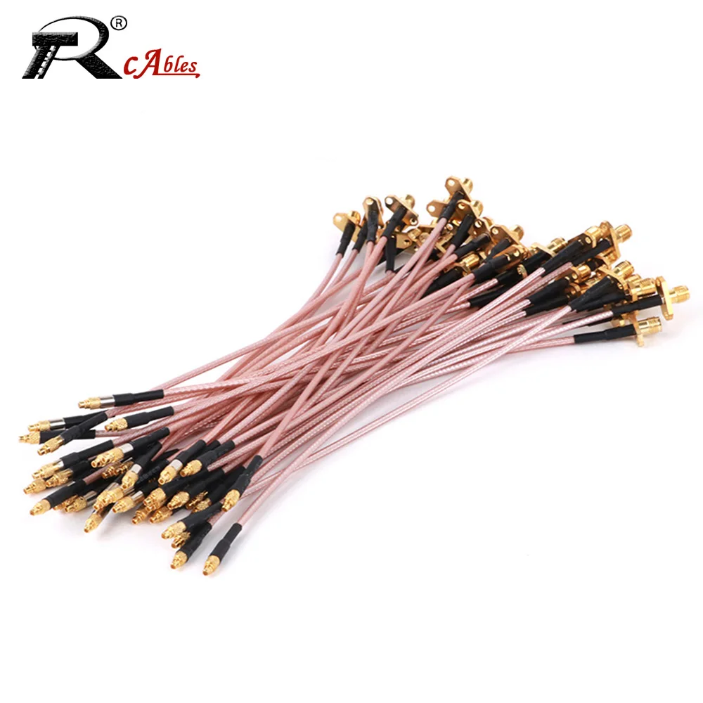 

1PC MMCX to SMA/RP-SMA Female Flange Panel Mount RG316 Pigtail FPV Antenna Extension Cord for TBS Unify PandaRC VTX