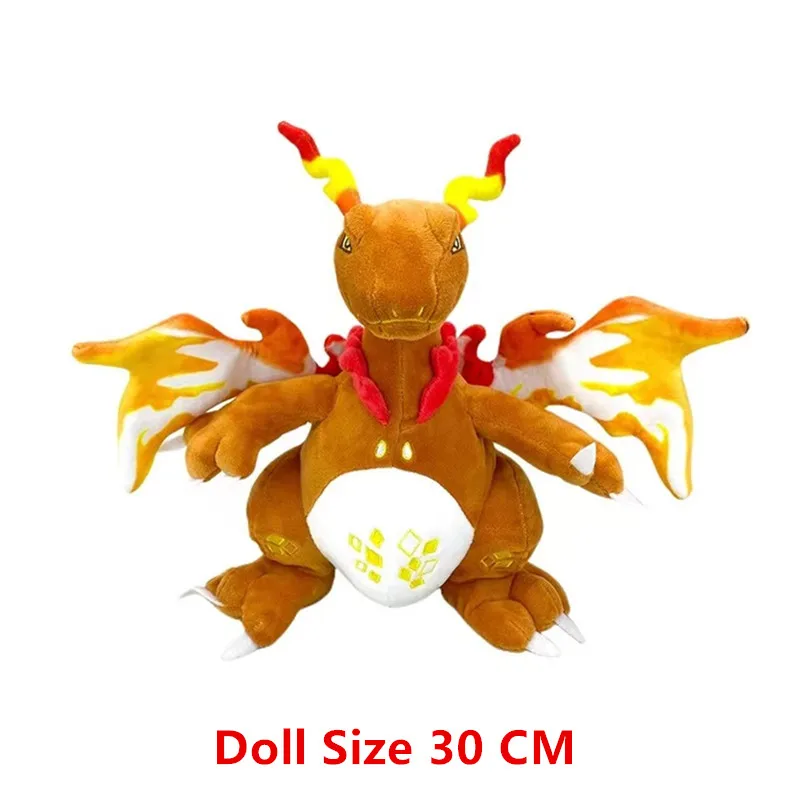 20-38 Cm Big Size Pokemon Plush Cartoon Anime Figure Super Dragon Charizard High Quality Plush Stuffed Pet Model Children Gifts