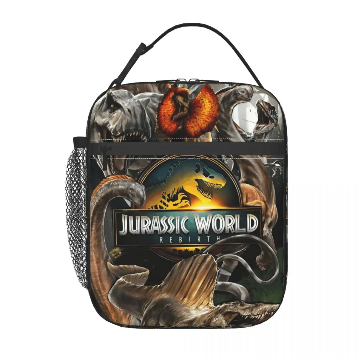 

Jurassic Rebirth Dinosaurs Attack World Thermal Insulated Lunch Bag Covert Mission Portable Bento Box Cooler Thermal Food Box