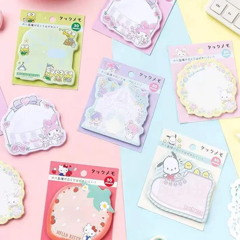 Sanrio Melody HelloKitty Cute Cartoon Creative Note Pad High Face Post-it Office Stationery Supplies Children Love Gifts