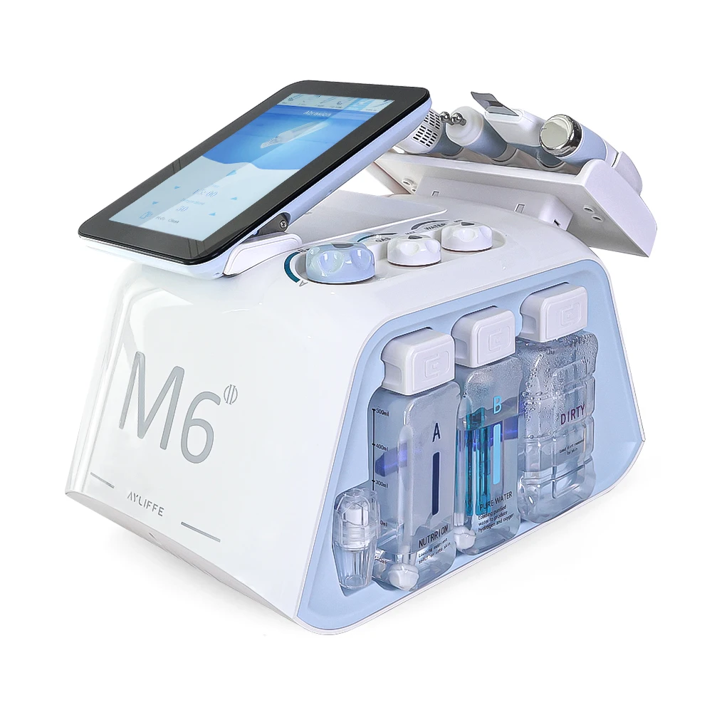 

Most Effective 6 In 1 M6 Hydro Dermabrasion Ems Skin Aqua Peel Small Bubble Hydra Beauty Facial Machine