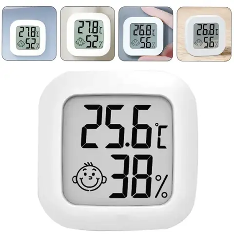 미니 디지털 LCD 온도계 및 습도계 - 실내 고정밀 온도 센서 및 가정용 습도계