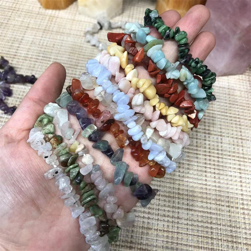 

Quartz Crystal Gravel Bracelet Exquisite Jewelry Handmade Natural Stones Healing Reiki Decoration Gemstones